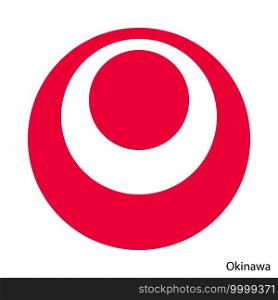 Coat of Arms of Okinawa is a Japan prefecture. Vector heraldic emblem
