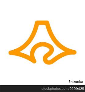 Coat of Arms of Shizuoka is a Japan prefecture. Vector heraldic emblem
