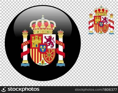 Coat of Arms of Spain vector illustration on a transparent background