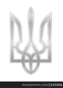 coat of arms of ukraine national emblem vector illustration isolated on white background