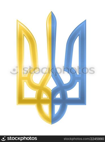 coat of arms of ukraine national emblem vector illustration isolated on white background
