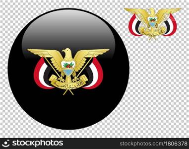 Coat of arms of Yemen vector illustration on a transparent background