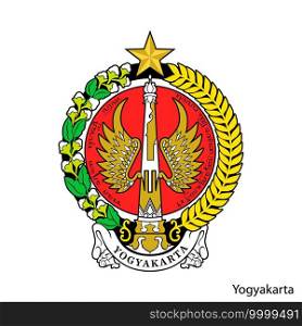 Coat of Arms of Yogyakarta is a Indonesian region. Vector heraldic emblem