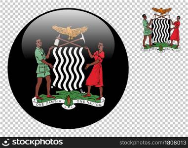 Coat of arms of Zambia vector illustration on a transparent background