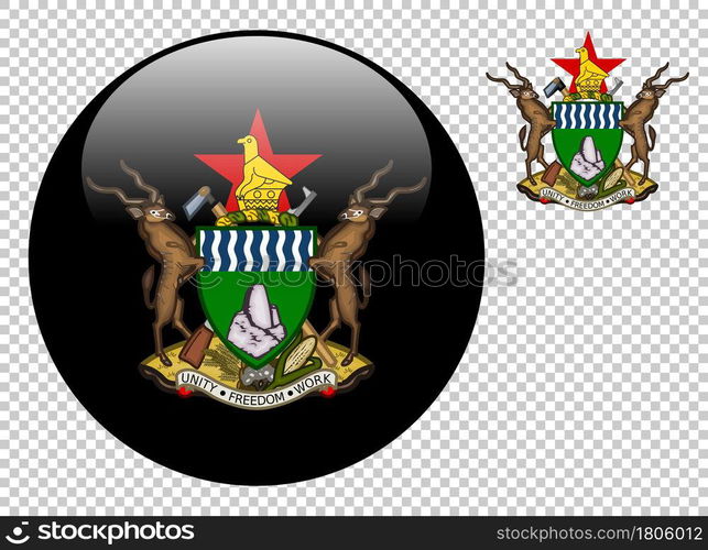 Coat of arms of Zimbabwe vector illustration on a transparent