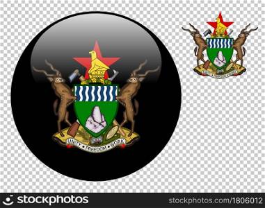 Coat of arms of Zimbabwe vector illustration on a transparent background