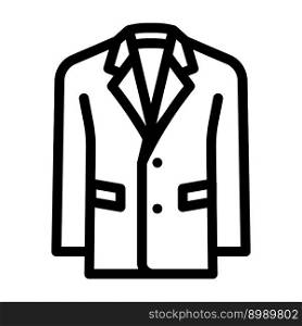 coat outerwear male line icon vector. coat outerwear male sign. isolated contour symbol black illustration. coat outerwear male line icon vector illustration