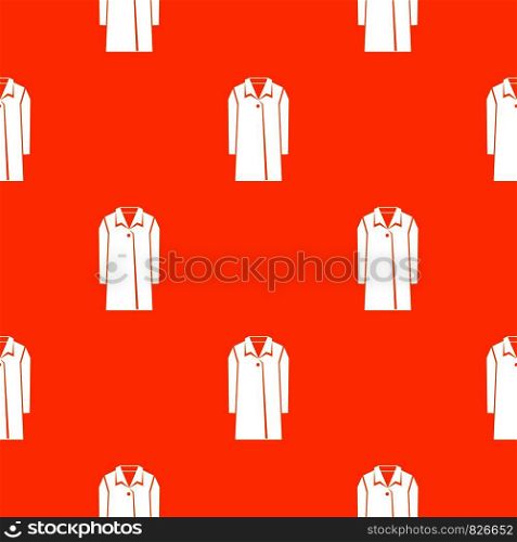 Coat pattern repeat seamless in orange color for any design. Vector geometric illustration. Coat pattern seamless