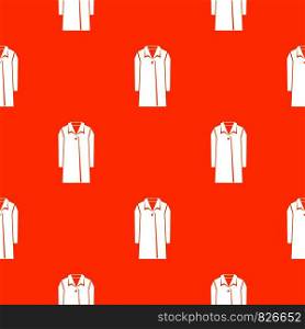 Coat pattern repeat seamless in orange color for any design. Vector geometric illustration. Coat pattern seamless