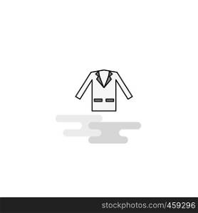 coat Web Icon. Flat Line Filled Gray Icon Vector