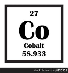 Cobalt chemical element icon vector illustration design