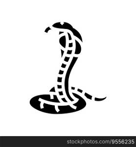 cobra animal snake glyph icon vector. cobra animal snake sign. isolated symbol illustration. cobra animal snake glyph icon vector illustration