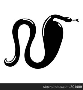 Cobra icon. Simple illustration of cobra vector icon for web. Cobra icon, simple black style