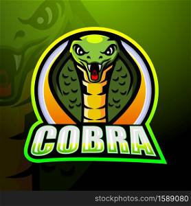 Cobra mascot esport logo design