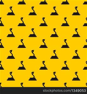 Cobra pattern seamless vector repeat geometric yellow for any design. Cobra pattern vector