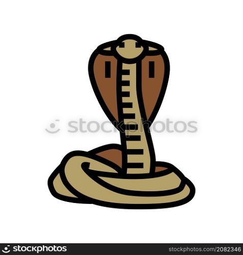 cobra snake color icon vector. cobra snake sign. isolated symbol illustration. cobra snake color icon vector illustration
