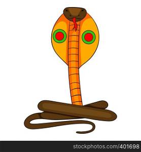 Cobra snake icon. Cartoon illustration of cobra snake vector icon for web design. Cobra snake icon, cartoon style