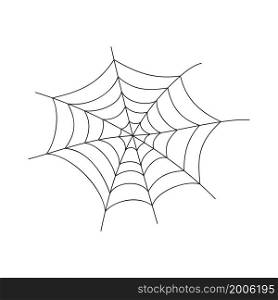 Cobweb outline icon isolated on white background. Hand drawn spider web texture. Element for Halloween party decoration. Vector illustration in doodle style.. Cobweb outline icon isolated on white background. Hand drawn spider web texture. Element for Halloween party decoration. Vector illustration in doodle style