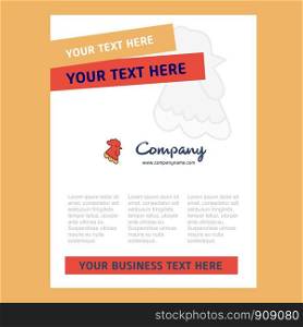 Cock Title Page Design for Company profile ,annual report, presentations, leaflet, Brochure Vector Background
