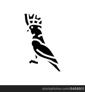 cockatoo bird parrot glyph icon vector. cockatoo bird parrot sign. isolated symbol illustration. cockatoo bird parrot glyph icon vector illustration