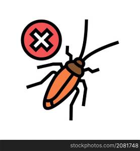cockroach control color icon vector. cockroach control sign. isolated symbol illustration. cockroach control color icon vector illustration
