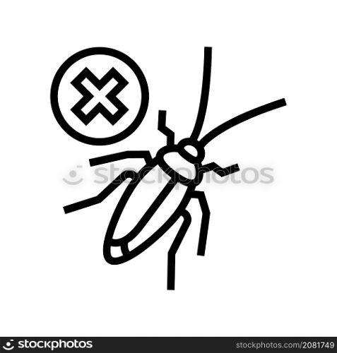 cockroach control line icon vector. cockroach control sign. isolated contour symbol black illustration. cockroach control line icon vector illustration