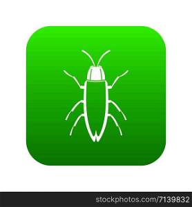 Cockroach icon digital green for any design isolated on white vector illustration. Cockroach icon digital green