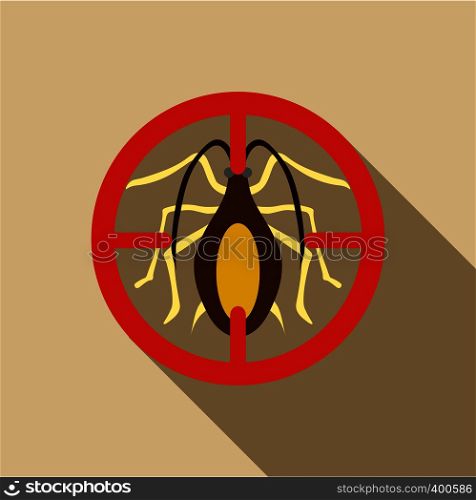 Cockroach icon. Flat illustration of cockroach vector icon for web. Cockroach icon, flat style