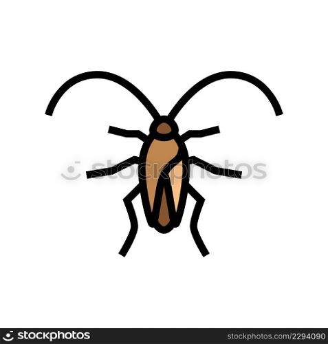 cockroach insect color icon vector. cockroach insect sign. isolated symbol illustration. cockroach insect color icon vector illustration