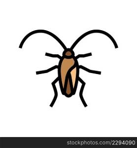 cockroach insect color icon vector. cockroach insect sign. isolated symbol illustration. cockroach insect color icon vector illustration