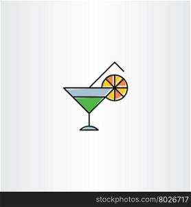 cocktail drink glass vector icon design