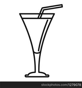 Cocktail drink icon. Outline cocktail drink vector icon for web design isolated on white background. Cocktail drink icon, outline style