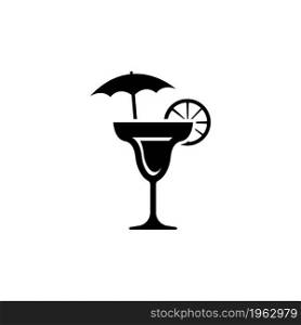 Cocktail Drink vector icon. Simple flat symbol on white background. martini icon. cocktail drink vector illustration