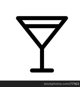 cocktail glass, icon on isolated background