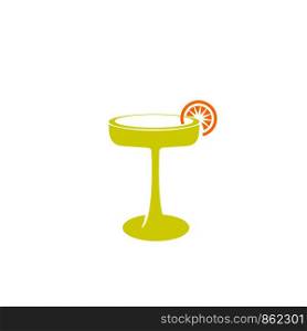 cocktail glass icon - Vector cocktail glass sign - alcohol illustration cocktail isolated