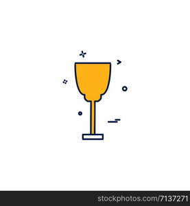 cocktail glass orange juice icon vector desige