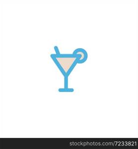 cocktail icon flat vector logo design trendy illustration signage symbol graphic simple