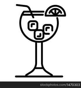 Cocktail icon. Outline cocktail vector icon for web design isolated on white background. Cocktail icon, outline style