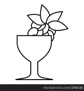 Cocktail icon. Outline illustration of cocktail vector icon for web. Cocktail icon, outline style
