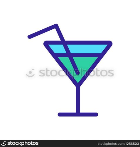cocktail icon vector. A thin line sign. Isolated contour symbol illustration. cocktail icon vector. Isolated contour symbol illustration