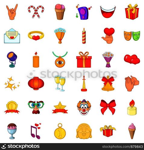 Cocktail icons set. Cartoon style of 36 cocktail vector icons for web isolated on white background. Cocktail icons set, cartoon style