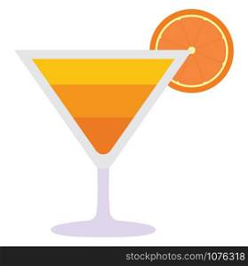 Cocktail, illustration, vector on white background.