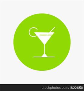 Cocktail, Juice, Lemon white glyph icon