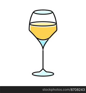 cocktail wine glass color icon vector. cocktail wine glass sign. isolated symbol illustration. cocktail wine glass color icon vector illustration