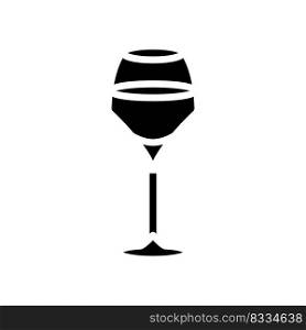 cocktail wine glass glyph icon vector. cocktail wine glass sign. isolated symbol illustration. cocktail wine glass glyph icon vector illustration