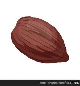 cocoa bean cartoon vector. plant tree, sweet, organic dark candy, fruit seed cocoa bean. isolated color illustration. cocoa bean cartoon vector