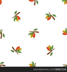 Cocoa branch pattern seamless background texture repeat wallpaper geometric vector. Cocoa branch pattern seamless vector