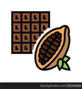 cocoa chocolate color icon vector. cocoa chocolate sign. isolated symbol illustration. cocoa chocolate color icon vector illustration