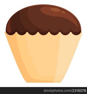 Cocoa cupcake icon cartoon vector. Candy chocolate. Easter dessert. Cocoa cupcake icon cartoon vector. Candy chocolate