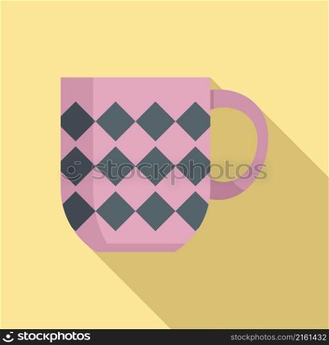 Cocoa mug icon flat vector. Hot mug. Ceramic tea cup. Cocoa mug icon flat vector. Hot mug